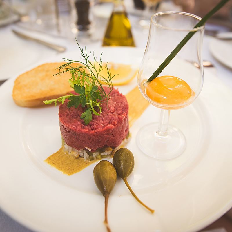 For an afternoon snack one day in Warsaw, we went to Restauracja Polska Różana to sit in its beautiful garden and relax with an iced coffee (which was topped with whipped cream and chocolate like everywhere else in Europe). I got this delicious beef tenderloin tartare when my boyfriend's family told me tartare is very common in Poland. Jack's dad acted like I was breaking the bank with my dish that cost 39 złote, but it turns out that's a little over $9 USD. ☺️