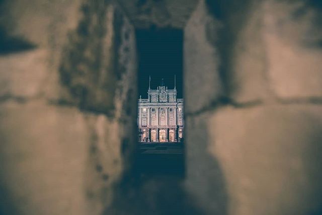 The Royal Palace of Madrid, through the walls that guard it.