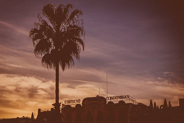 Sunset in Barcelona.