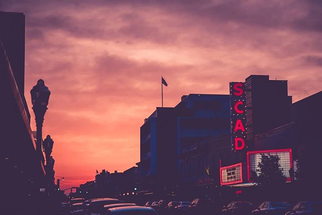 Sunset over Savannah.